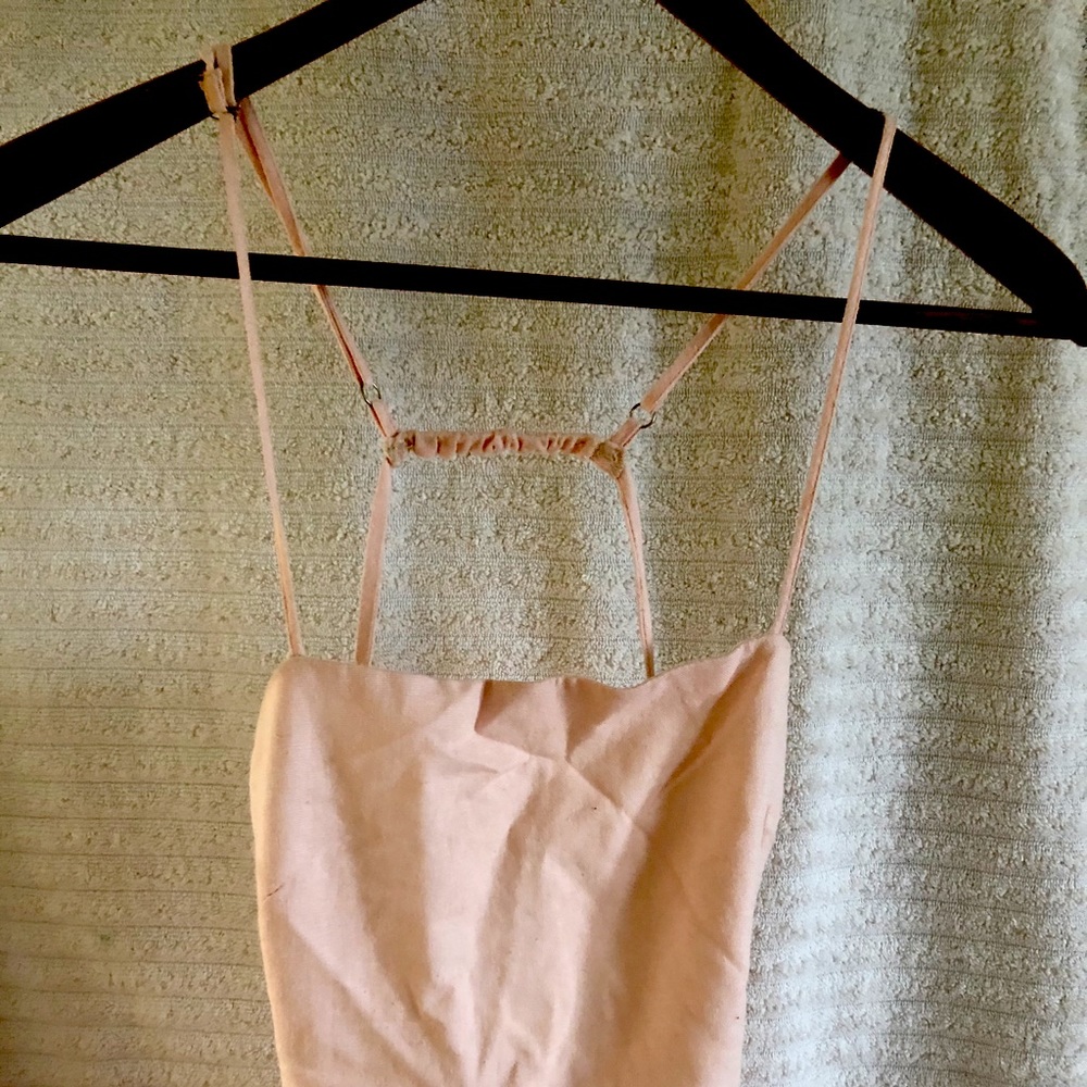 Baby Pink open back Dress